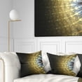 thumbnail image 1 of Designart 16" x 16" Contemporary and Modern Black Fractal and Flower Polyester Throw Pillow, 1 of 5