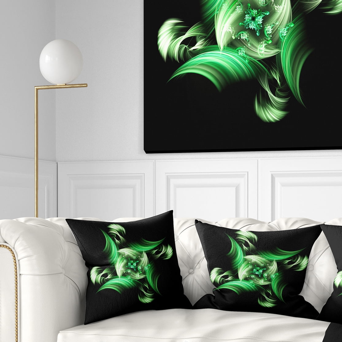 Designart 16" x 16" Green Polyester Throw Pillow