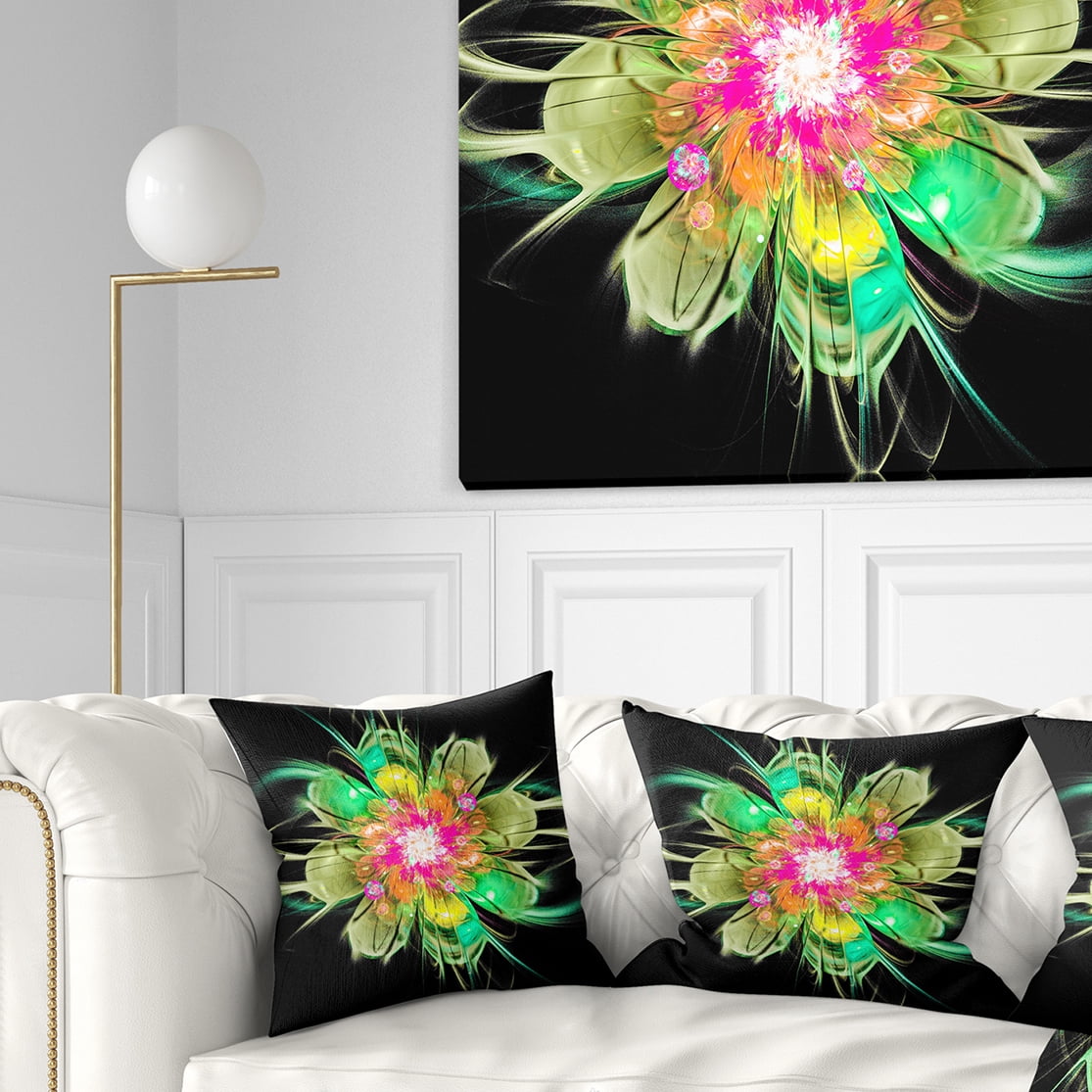 Designart 16" x 16" Green Polyester Throw Pillow