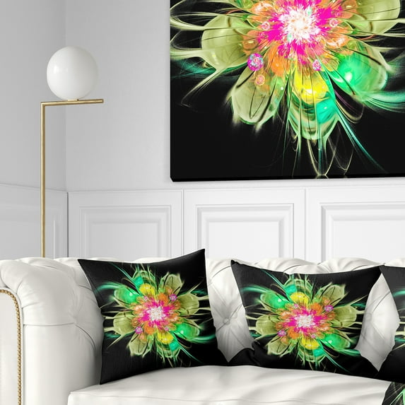 Designart 16" x 16" Green Polyester Throw Pillow