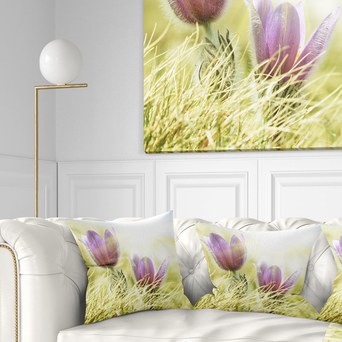 Designart 16" x 16" Green Polyester Throw Pillow