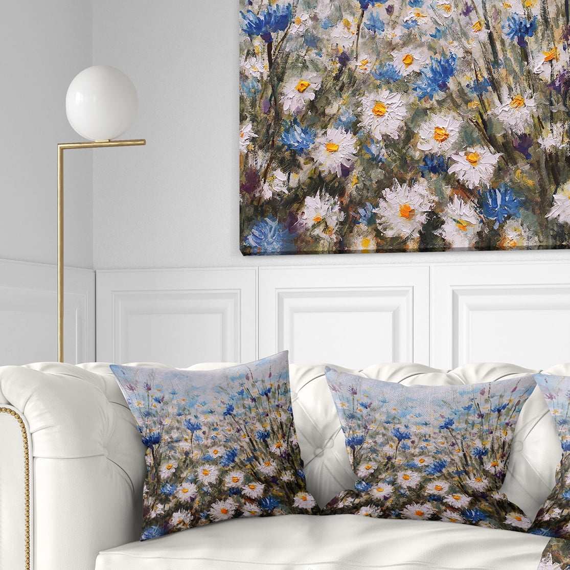 Designart 16" x 16" Multi-color Polyester Throw Pillow