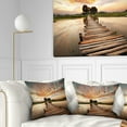 thumbnail image 1 of Designart 16" x 16" Pier & Bridge Polyester Throw Pillow, 1 of 5