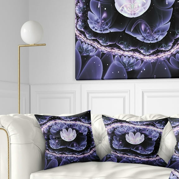 Designart 16" x 16" Pink Polyester Throw Pillow