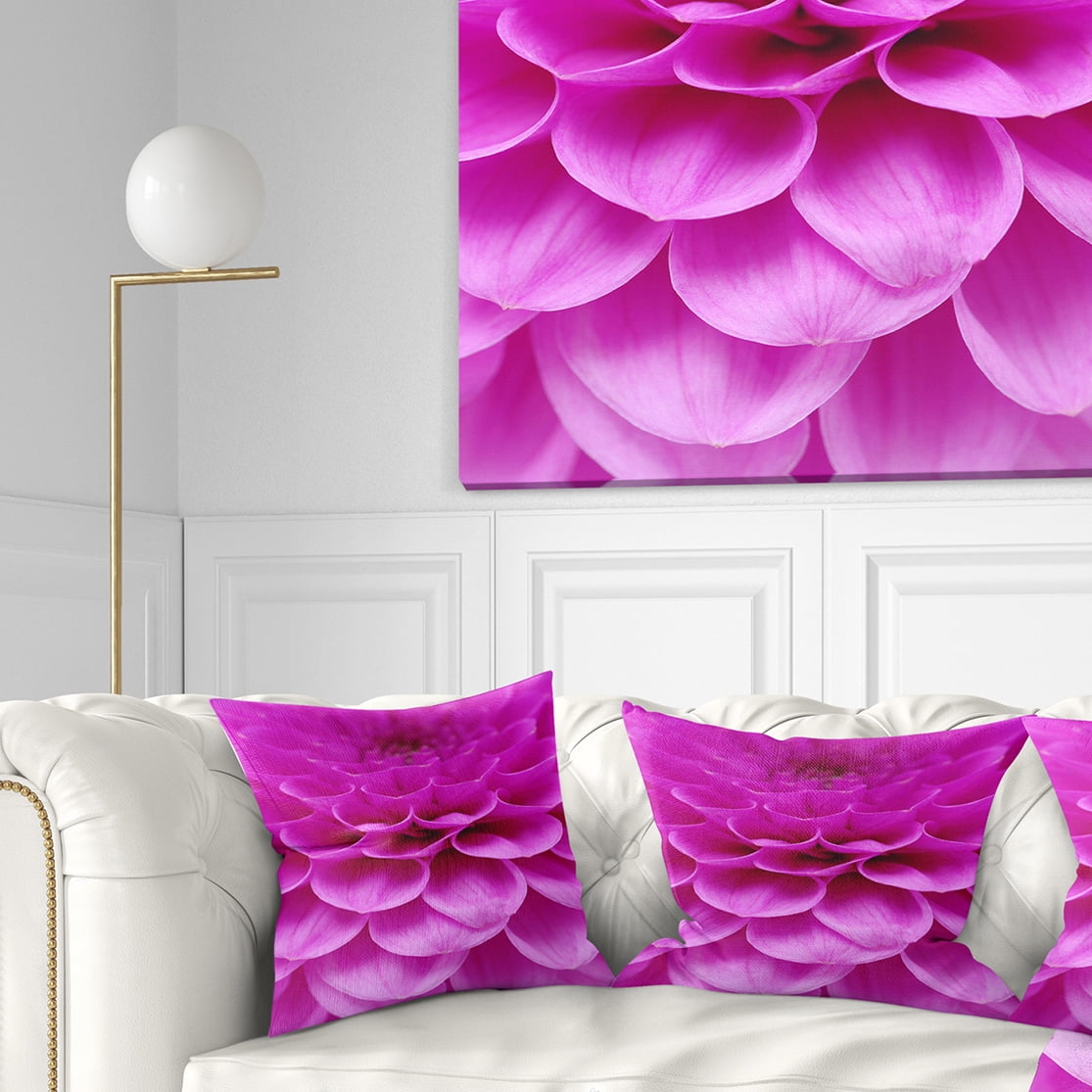 Designart 16" x 16" Purple Polyester Throw Pillow