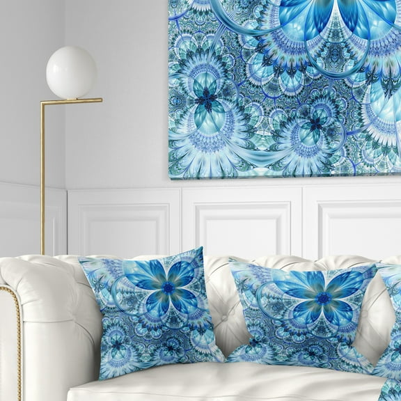 Designart 16" x 16" White Polyester Throw Pillow