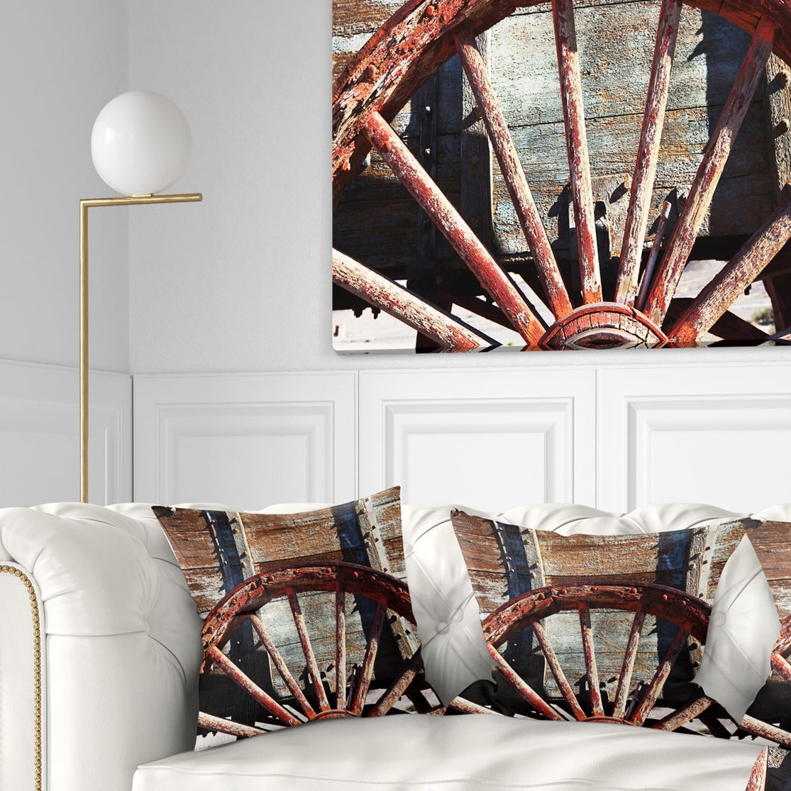 Designart 18" x 18" Brown Polyester Throw Pillow