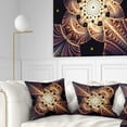 thumbnail image 1 of Designart 18" x 18" Contemporary and Modern Black Fractal and Flower Polyester Throw Pillow, 1 of 5