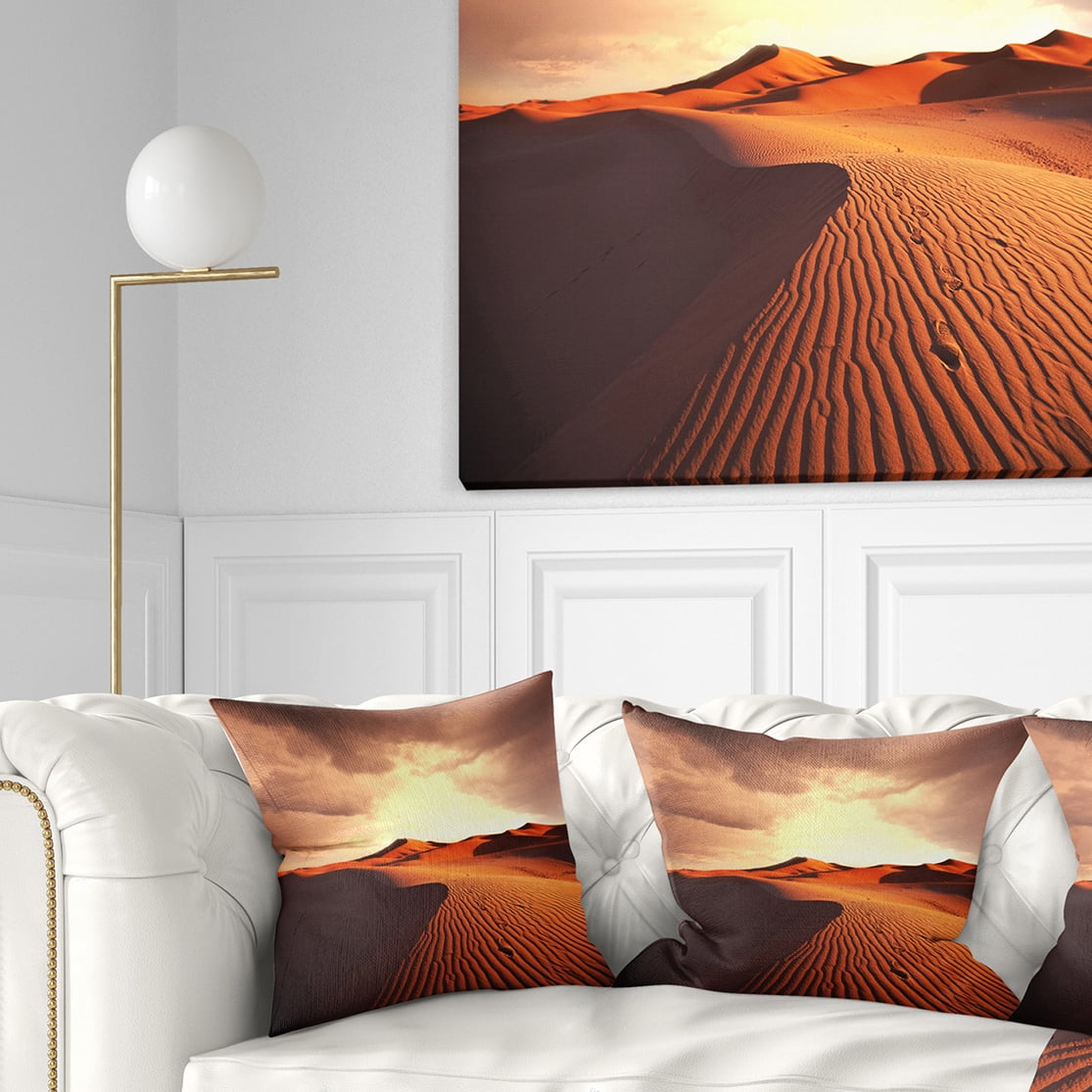 Designart 18" x 18" Multi-color Landscape Polyester Throw Pillow
