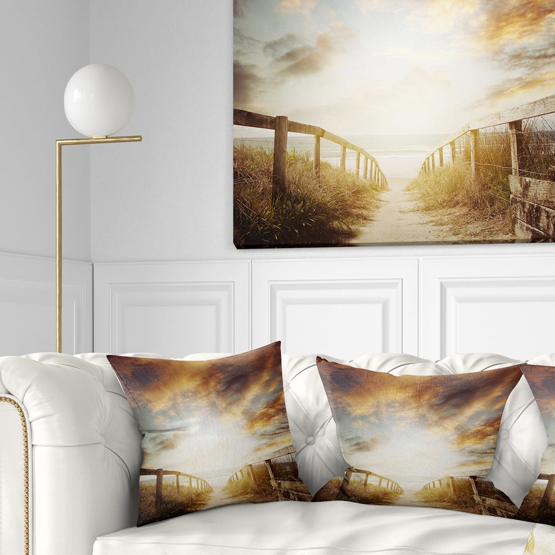 Designart 18" x 18" Multi-color Polyester Throw Pillow