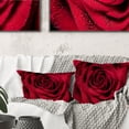 thumbnail image 1 of Designart 18" x 18" Red Polyester Throw Pillow, 1 of 5