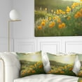 thumbnail image 1 of Designart 18" x 18" Yellow Polyester Throw Pillow, 1 of 5