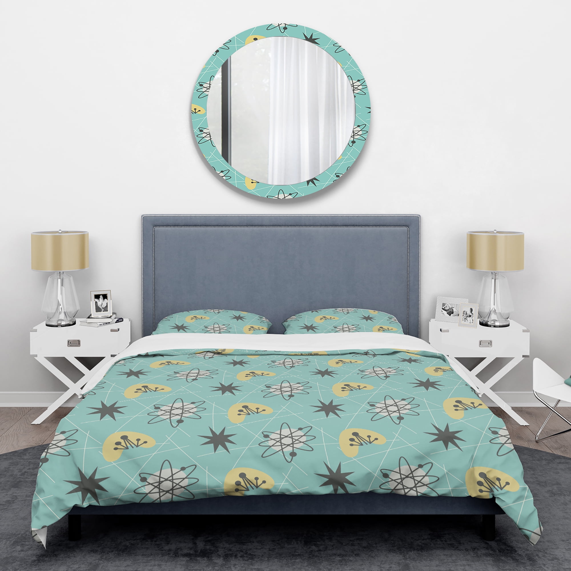 Designart '1950 Retro Pattern I' Mid-Century Modern Duvet Cover Set