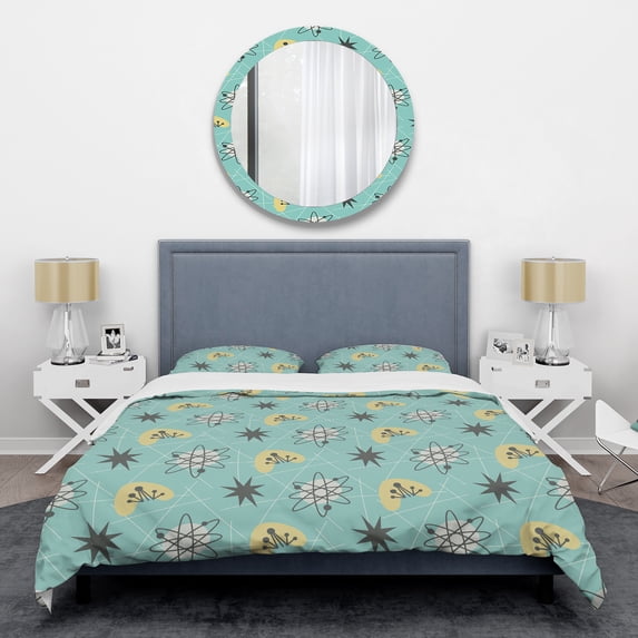 Designart '1950 Retro Pattern I' Mid-Century Modern Duvet Cover Set