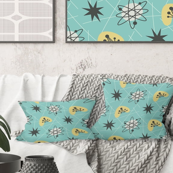 Designart 1950 Retro Pattern I' Mid-Century Modern Throw Pillow - 16x16