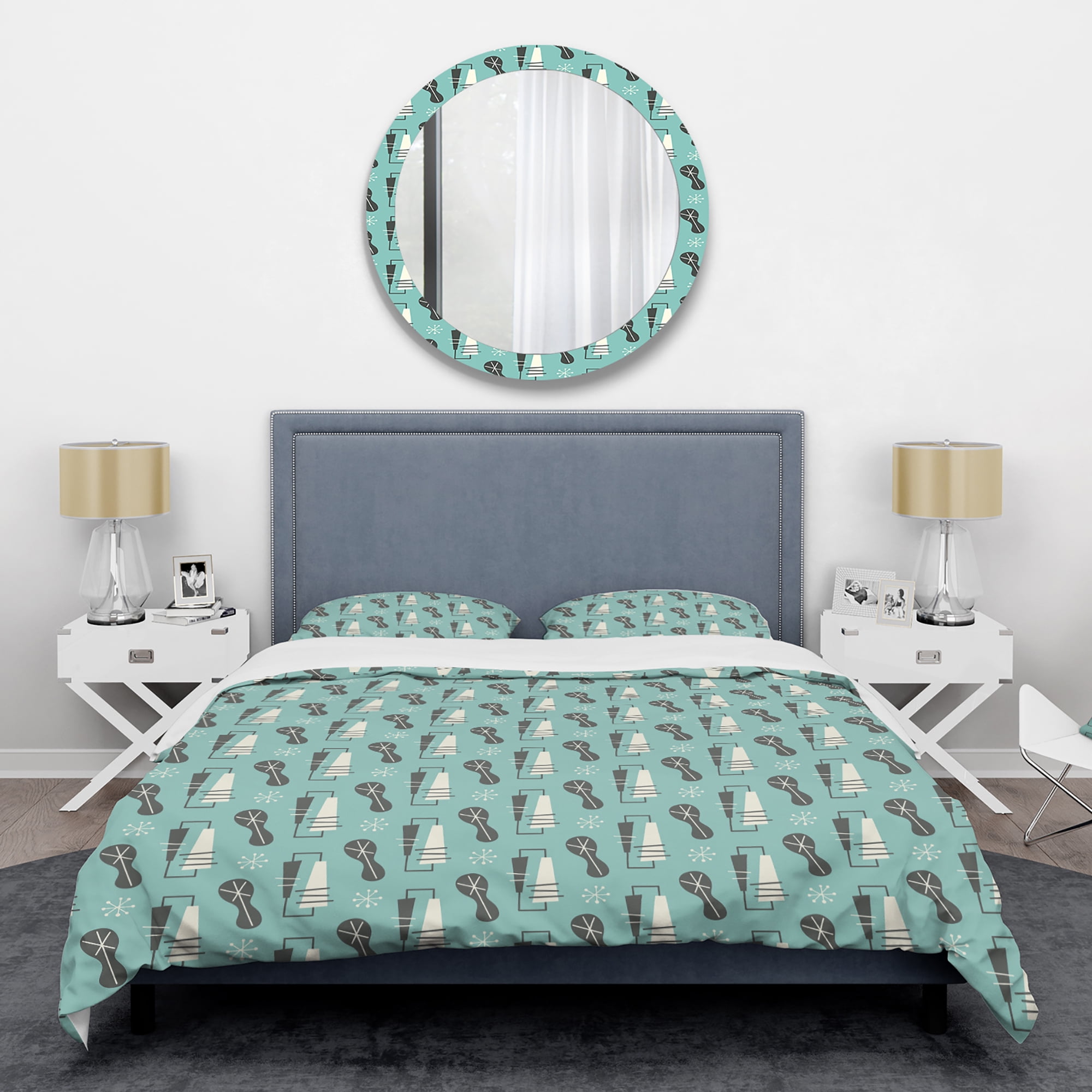 Designart '1950 Retro Pattern II' Mid-Century Modern Duvet Cover Set