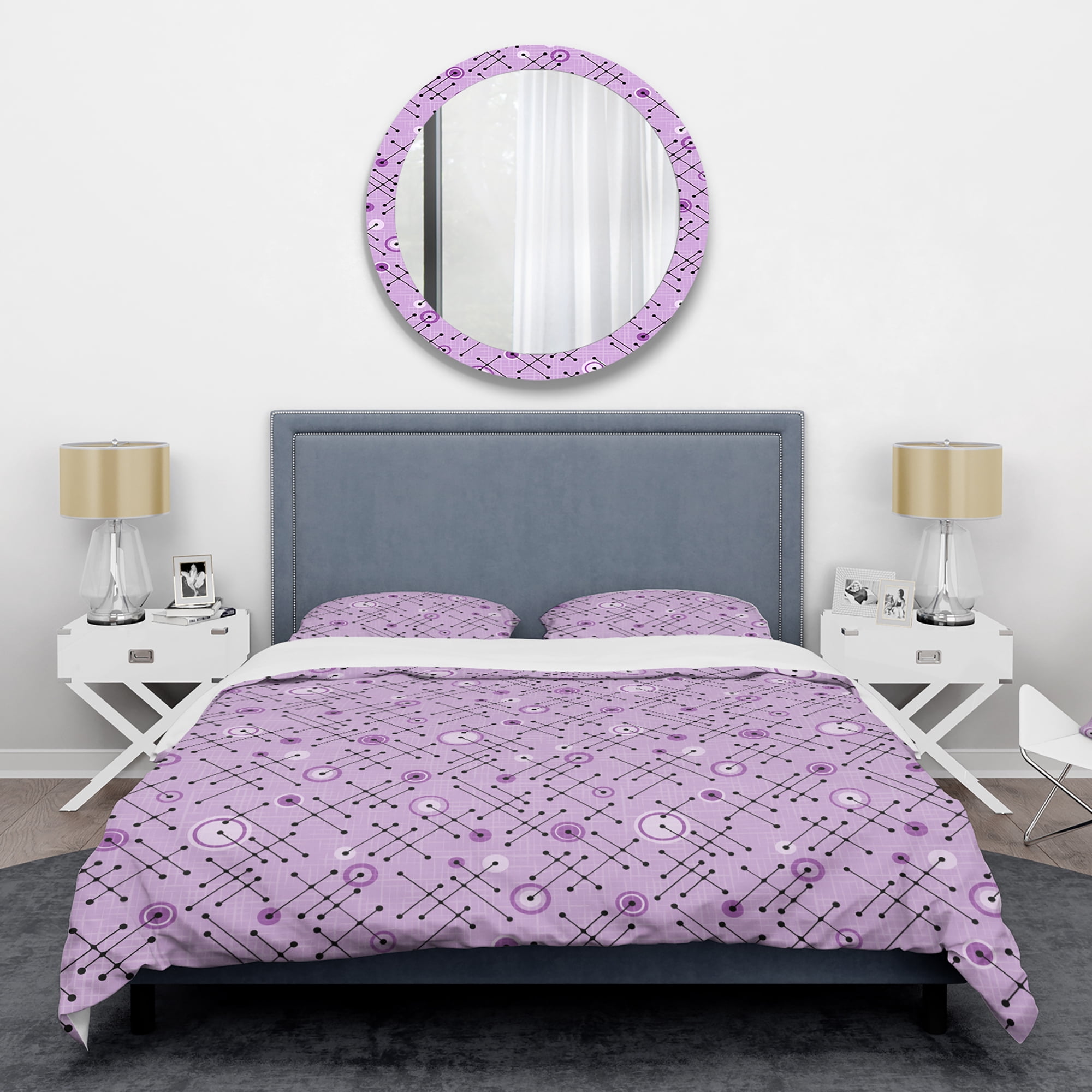 Designart '1950 Retro Pattern III' Mid-Century Modern Duvet Cover Set