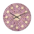 thumbnail image 1 of Designart '1950 Retro Pattern Shapes III' Mid-Century Modern Wood Wall Clock, 1 of 5