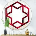 thumbnail image 1 of Designart 24" x 24" Red Modern Wall Mirror, 1 of 3