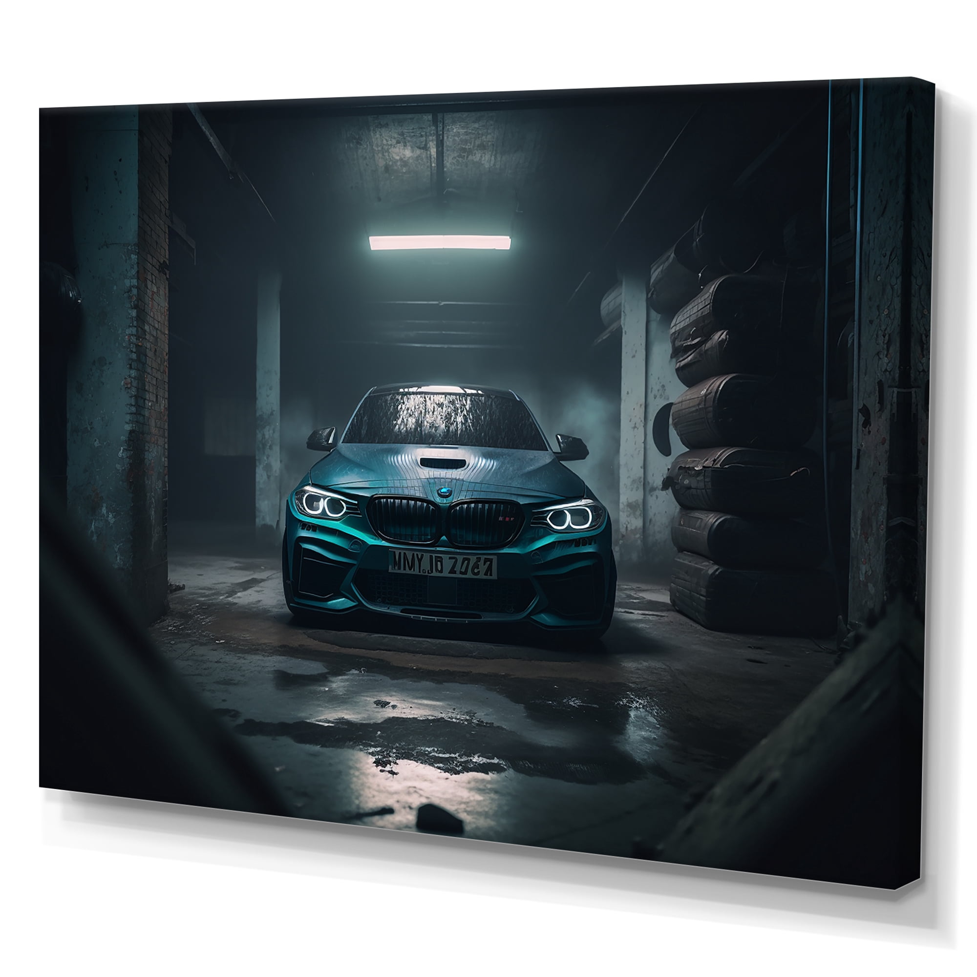 Designart 240 In Underground Garage Canvas Wall Art