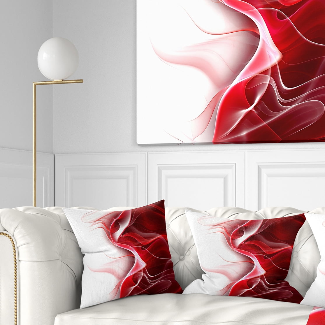 Designart 3D Fractal Abstract Design - Abstract Throw Pillow - 18x18