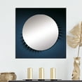 thumbnail image 1 of Designart "3D Fractal Universe Exploration I" Fractals Square Mirror For Wall Decor - Large Blue Square Printed Wall Mirror Art - Square Transitional Mirror - Wall Mounted Square Large Mirror, 1 of 5