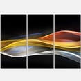thumbnail image 1 of Designart '3D Gold Silver Wave Design' Metal Wall Art, 1 of 3