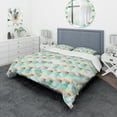 thumbnail image 1 of Designart '3D Illusion of Geometric Squaresf' Abstract Duvet Cover Set, 1 of 1