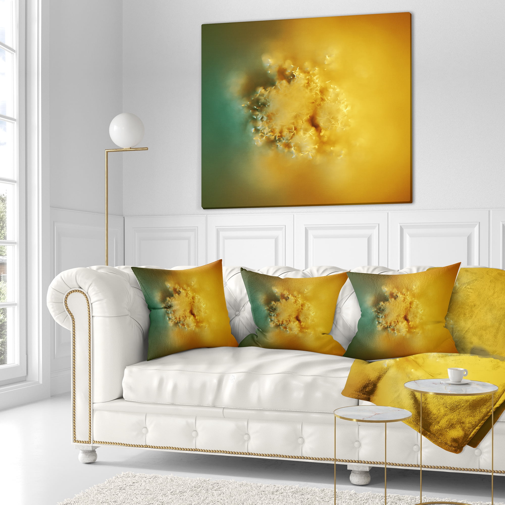 Designart 3D Prickly Digital Illustration - Abstract Throw Pillow - 18x18