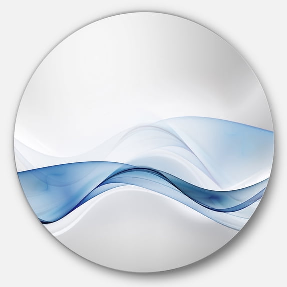 Designart '3D Wave of Water Splash' Abstract Circle Metal Wall Art