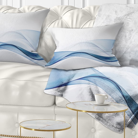 Designart 3D Wave of Water Splash - Abstract Throw Pillow - 12x20