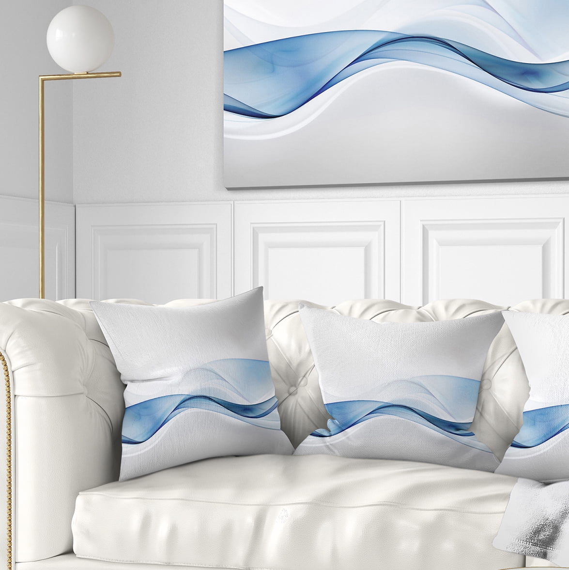 Designart 3D Wave of Water Splash - Abstract Throw Pillow - 18x18