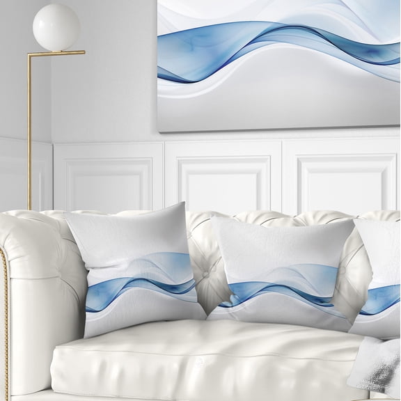 Designart 3D Wave of Water Splash - Abstract Throw Pillow - 18x18