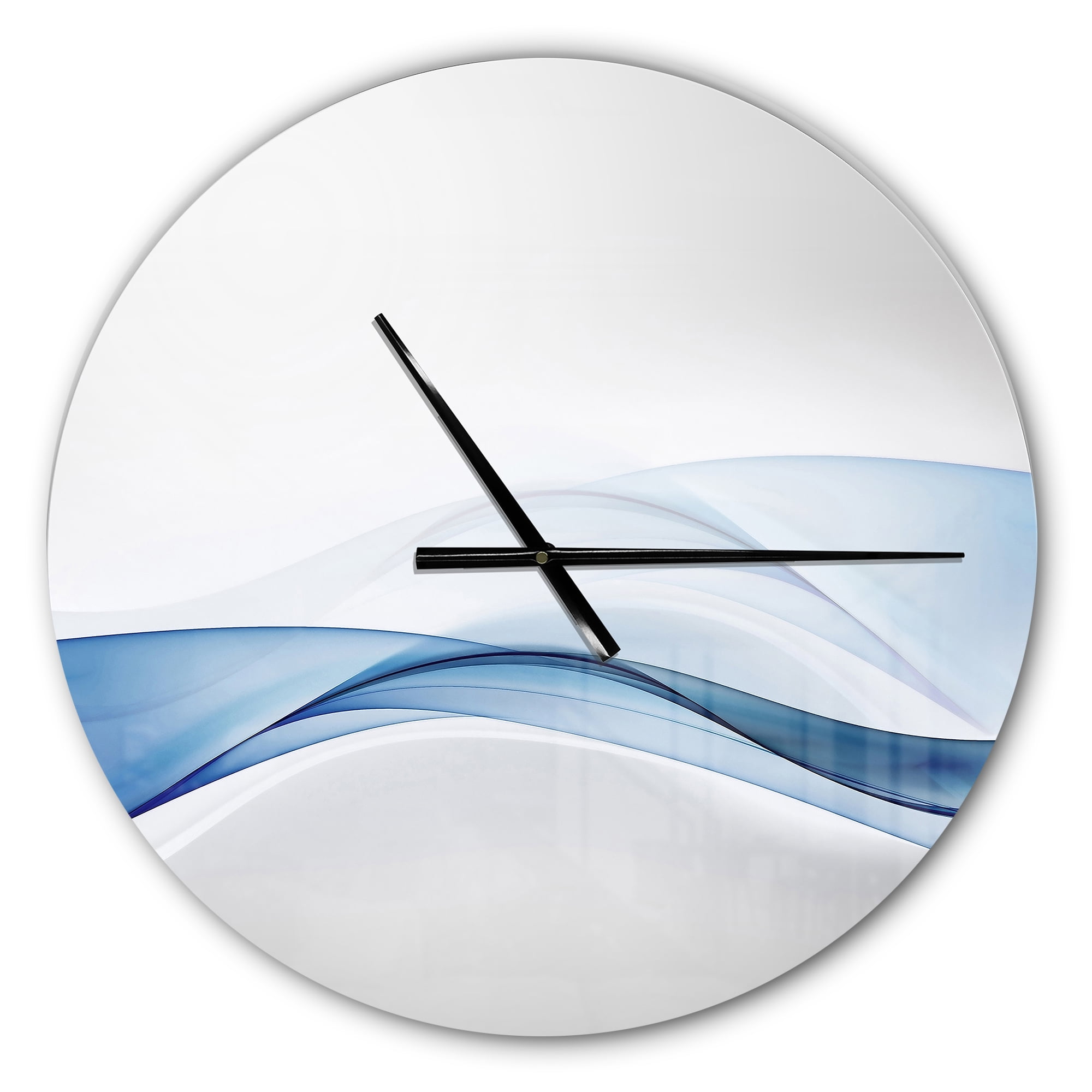 Designart '3D Wave of Water Splash ' Modern wall clock