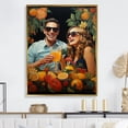 thumbnail image 1 of Designart "70S Lemonade Laughter In Pop Art" Woman Pop Art Floater Framed Wall Art Prints, 1 of 5