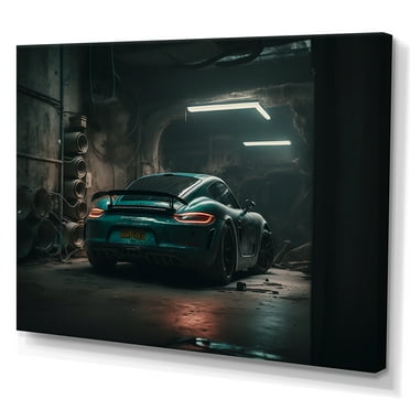 Designart 718 In Undergroung Garage Canvas Wall Art