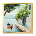 thumbnail image 1 of Designart 'A Beautiful Summer Day With Gondola In Venice' Nautical & Coastal Framed Art Print, 1 of 4