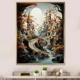 thumbnail image 1 of Designart "A Bizarre Castle Amidst Mystic Desires" Surrealism Floater Framed Wall Art Living Room, 1 of 5