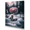 thumbnail image 1 of Designart A Blooming Pink Daisy Flower In Winter III Canvas Wall Art, 1 of 5