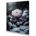 thumbnail image 1 of Designart A Blooming Puple Peony Flower In Winter II Canvas Wall Art, 1 of 5