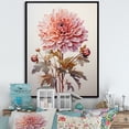 thumbnail image 1 of Designart "A Dance Amidst Pink Dahlias" Dahlia Floater Framed Canvas Art Print, 1 of 5
