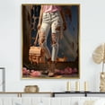 thumbnail image 1 of Designart "A Denim-Centric Fashion Pioneer II" Fashion Floater Framed Canvas Prints, 1 of 1