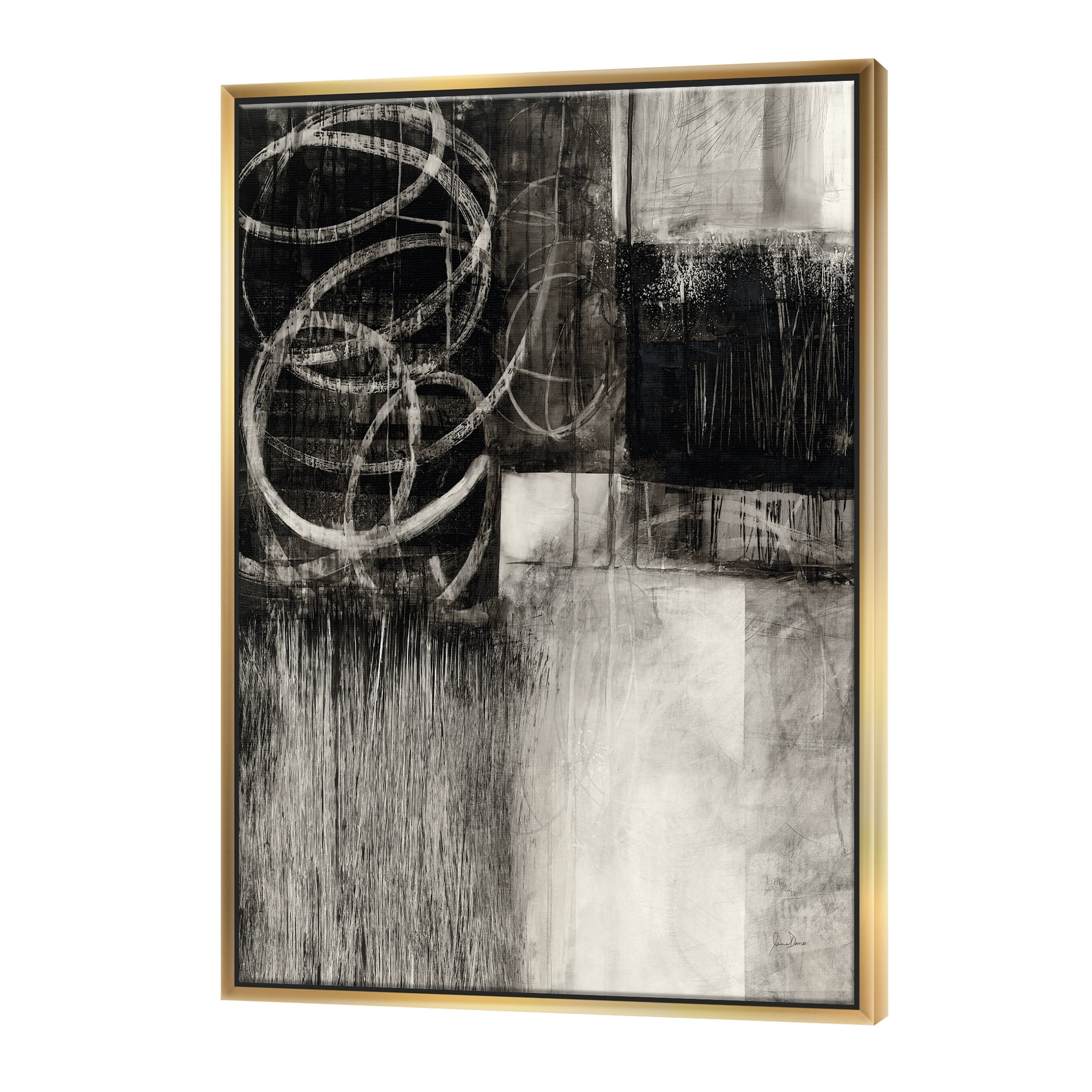 Designart ' A Geometric Day I ' MidCentury Modern Framed Canvas