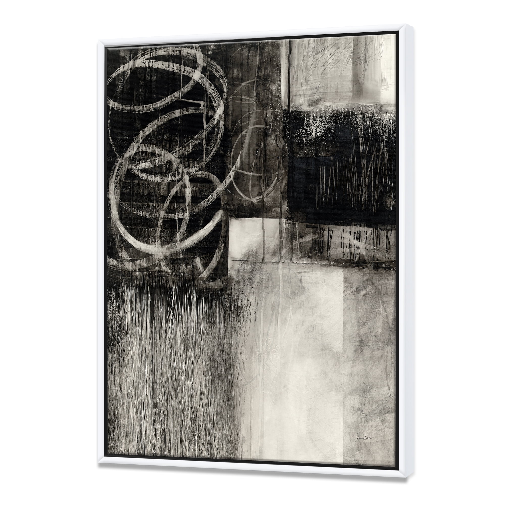 Designart ' A Geometric Day I ' MidCentury Modern Framed Canvas
