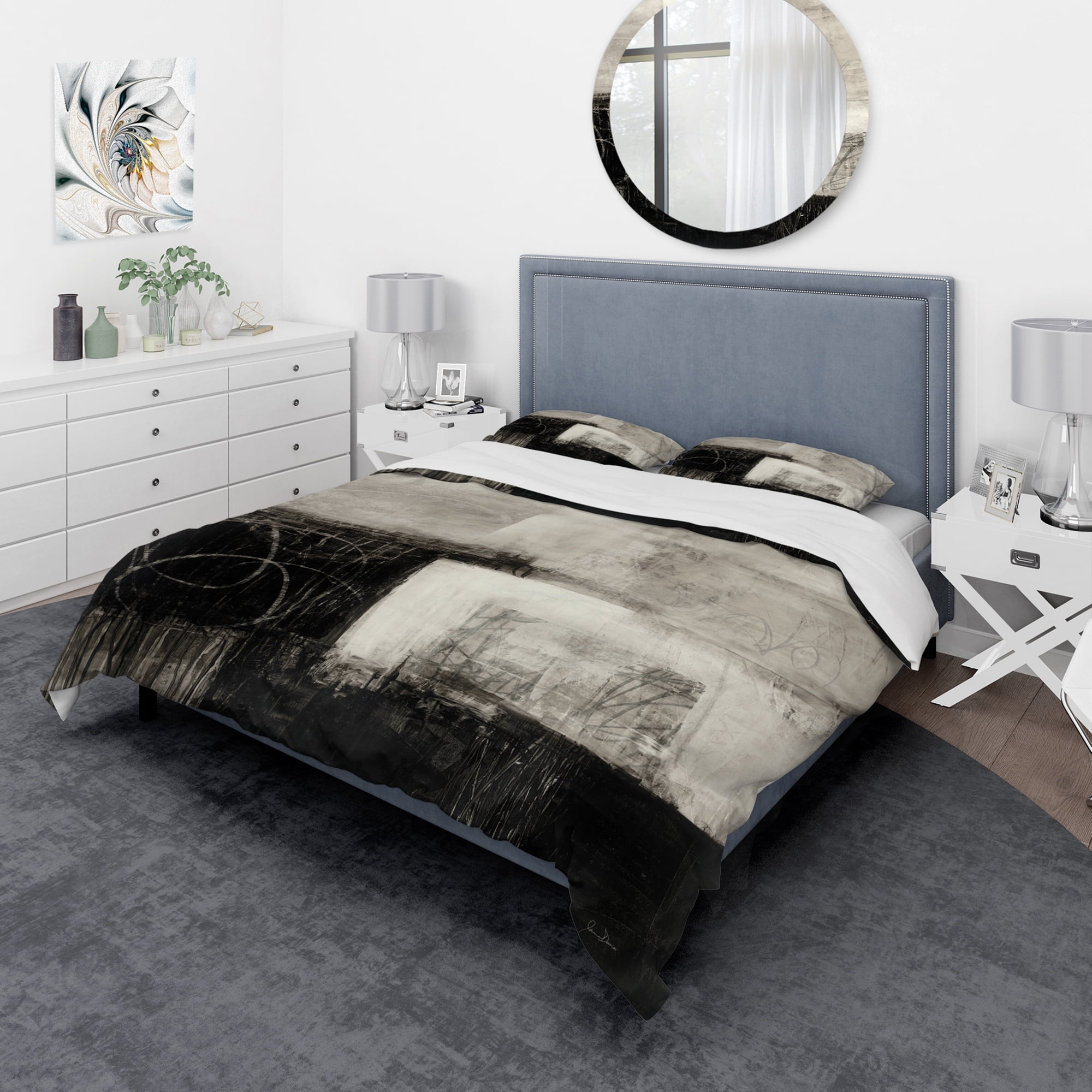 Designart 'A Geometric Day II' Geometric Duvet Cover Set