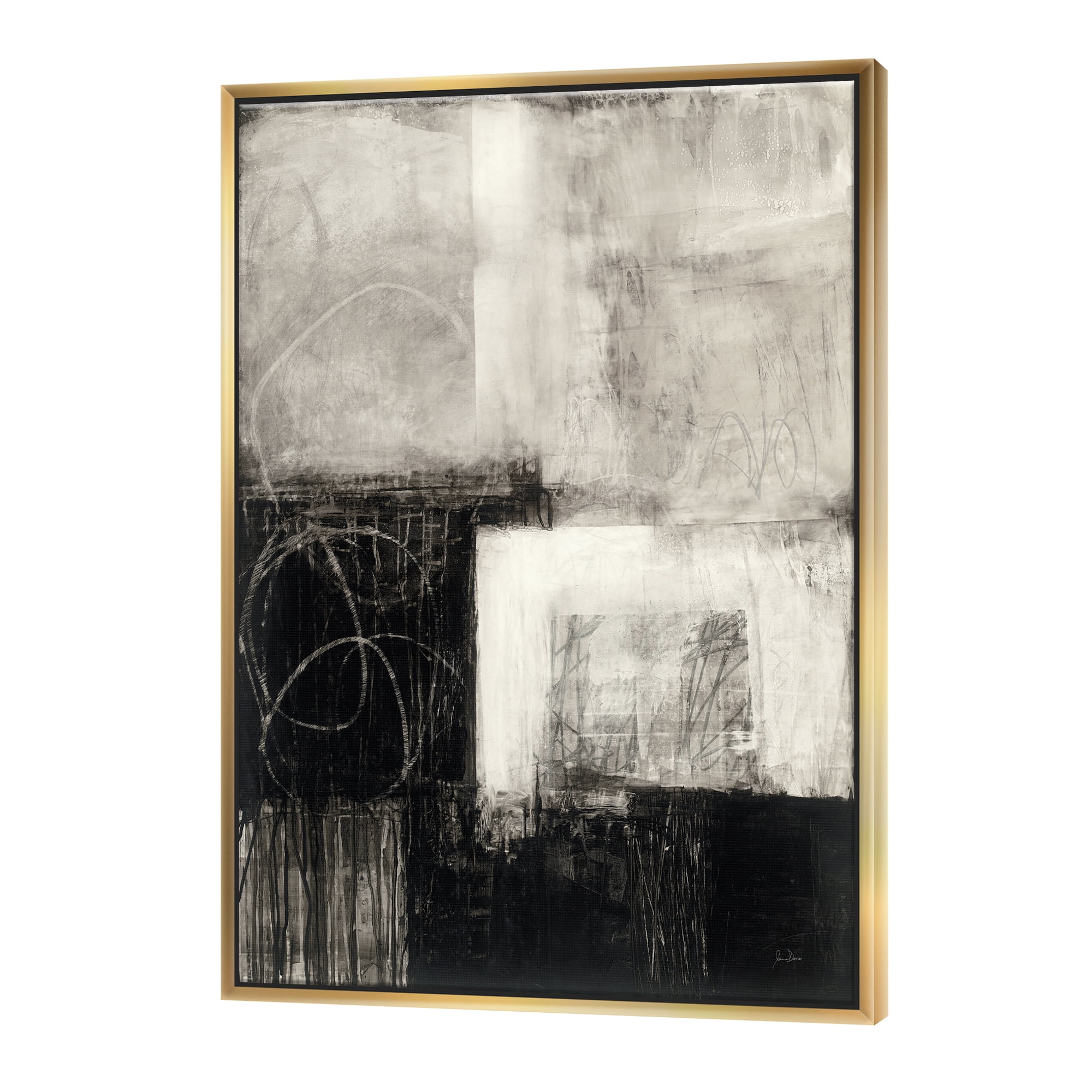 Designart ' A Geometric Day II ' MidCentury Modern Framed Canvas
