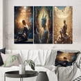 thumbnail image 1 of Designart "A.I. Perspective Robot's Vision I" Robot Wall Art Set Of 3 - Modern Yellow Gallery Set For Office Decor, 1 of 6
