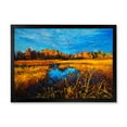 thumbnail image 1 of Designart 'A Light Blue Sky Over Orange Meadows' Traditional Framed Art Print, 1 of 4