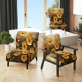 thumbnail image 1 of Designart "A Melody of Gold The Marigold s Beauty III" Gold Floral Upholstered Accent Chair - Traditional Arm Chair For Bedroom, 1 of 5