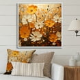 thumbnail image 1 of Designart "A Melody of Gold The Marigold s Beauty IV" Floral Floater Framed Wall Art Living Room, 1 of 7